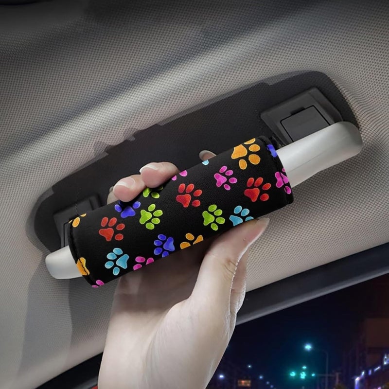 BIGCARJOB Store Cute Paw Luggage Handle Wrap for Suitcase,Set 2 Pcs Cartoon Paw Print Travel Accessories for Women Girls Personalized Luggage Handles Wrap Grips No-Slip Door Handle Protector Covers - Image 4